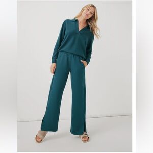 Pact Womens Organic Cotton Side Slit Sweatpants Size XL, New without Tag